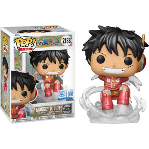 Funko Pop! Anime: One Piece - Plus! Monkey D. Luffy (Metallic) #2138 [Funko Special Edition]