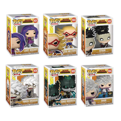 Funko Pop! Anime: My Hero Academia - Izuku Midoriya / Tomura Shigaraki / Lady Nagant / Stain / Star And Stripe / Dabi