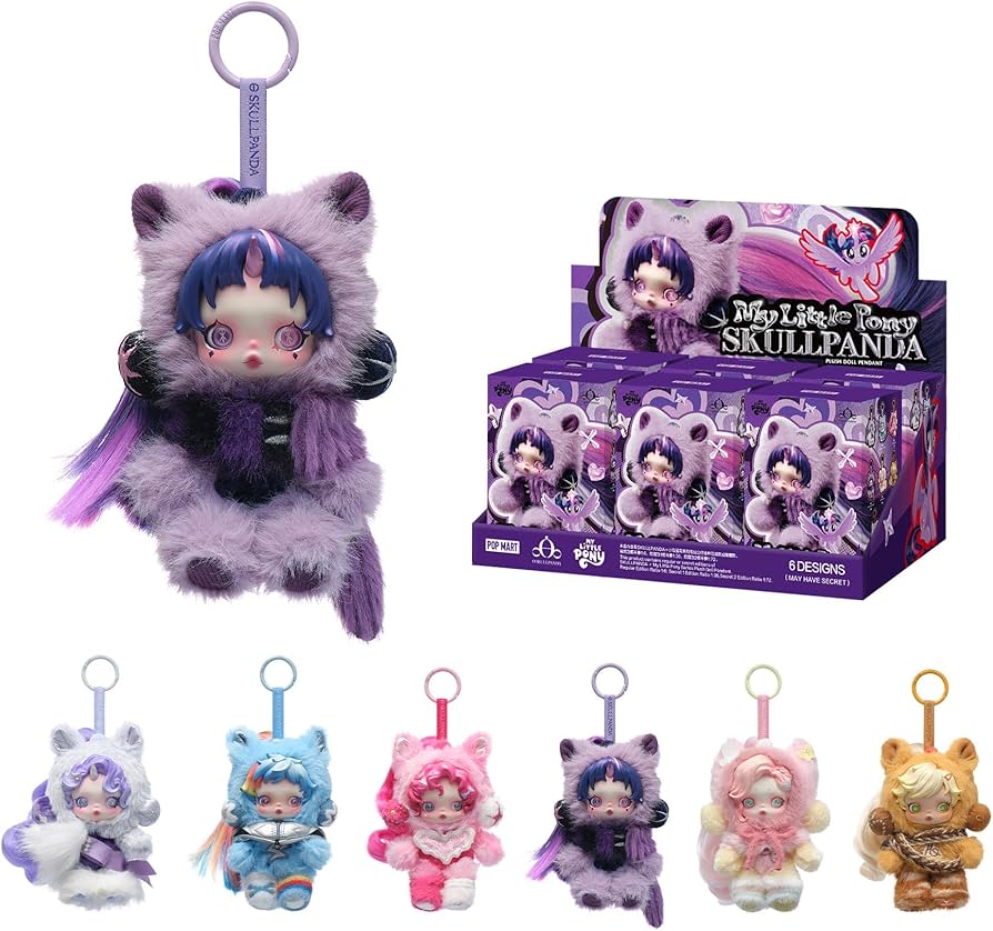 Popmart: Skullpanda X My Little Pony - Plush Doll Vinyl Pendant