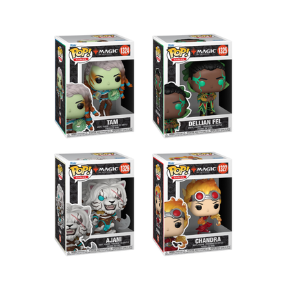 Funko Pop! Games: Magic The Gathering - Tam / Dellian Fel / Ajani / Chandra *PREORDER*
