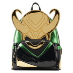 LOUNGEFLY Marvel Metallic Loki Cosplay Mini Backpack