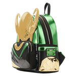 LOUNGEFLY Marvel Metallic Loki Cosplay Mini Backpack