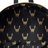 LOUNGEFLY Marvel Metallic Loki Cosplay Mini Backpack