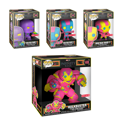Funko Pop! Marvel: Infinity Saga (Black Light) - Iron Man (Mark 1