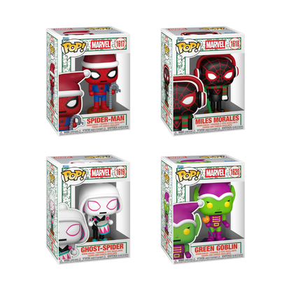 Funko Pop! Marvel: Spider-Man (Nutcracker) - Spider-Man / Miles Morales / Ghost-Spider / Green Goblin *PREORDER*