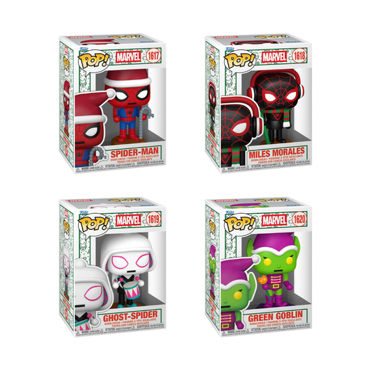 Funko Pop! Marvel: Spider-Man (Nutcracker) - Spider-Man / Miles Morales / Ghost-Spider / Green Goblin *PREORDER*