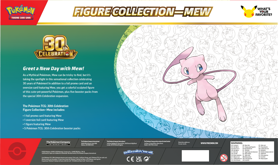 Pokemon TCG: 30th Celebration - Mew / Mewtwo Figure Collection Box Set *PREORDER*