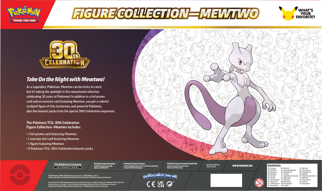 Pokemon TCG: 30th Celebration - Mew / Mewtwo Figure Collection Box Set *PREORDER*