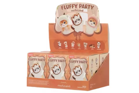 Miniso x Mofusand - Fluffy Party Flocked Collectible Figurine Blind Box