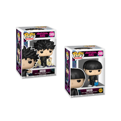 Funko Pop! Anime: Mob Psycho 100 - Mob / Arataka Reigen / Mob [GITD] / Dimple [GITD] *PREORDER*