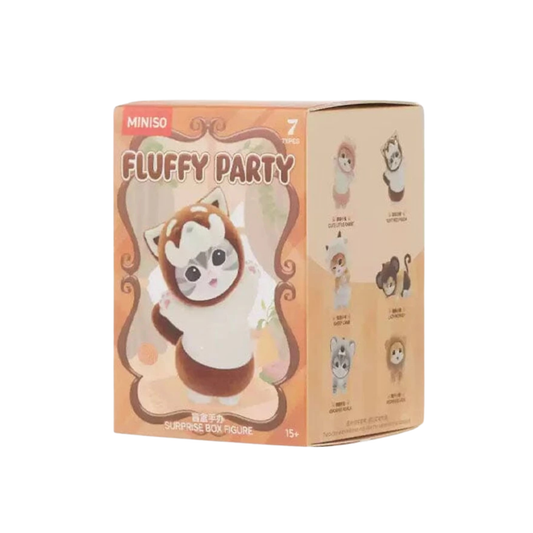 Miniso x Mofusand - Fluffy Party Flocked Collectible Figurine Blind Box
