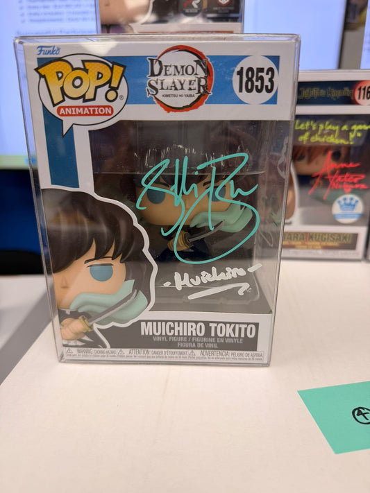 Funko Pop! Anime: Demon Slayer - Muichiro Tokito #1853 / #1193 SIGNED BY GRIFFIN BURNS