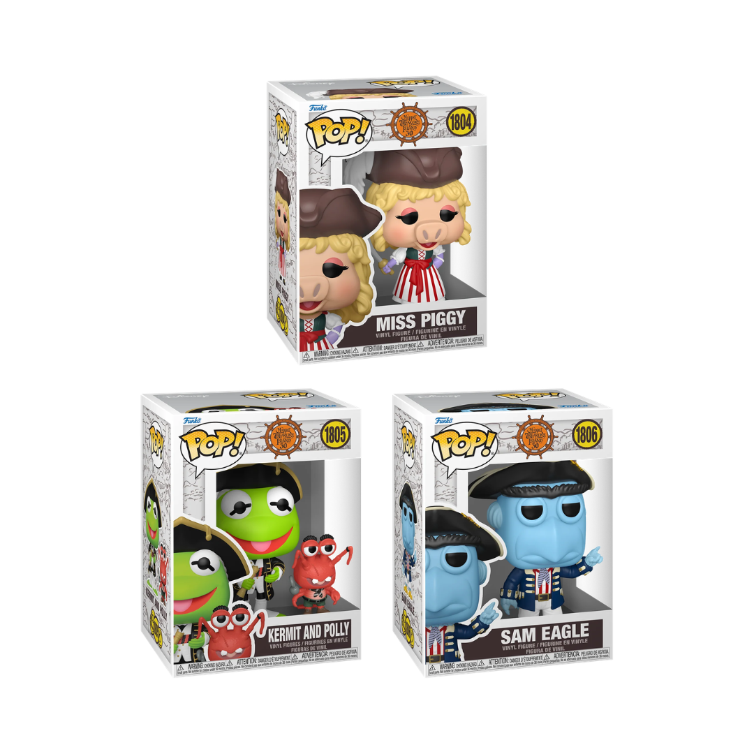 Funko Pop! The Muppets: Treasure Island - Miss Piggy / Kermit And Polly / Sam Eagle *PREORDER*