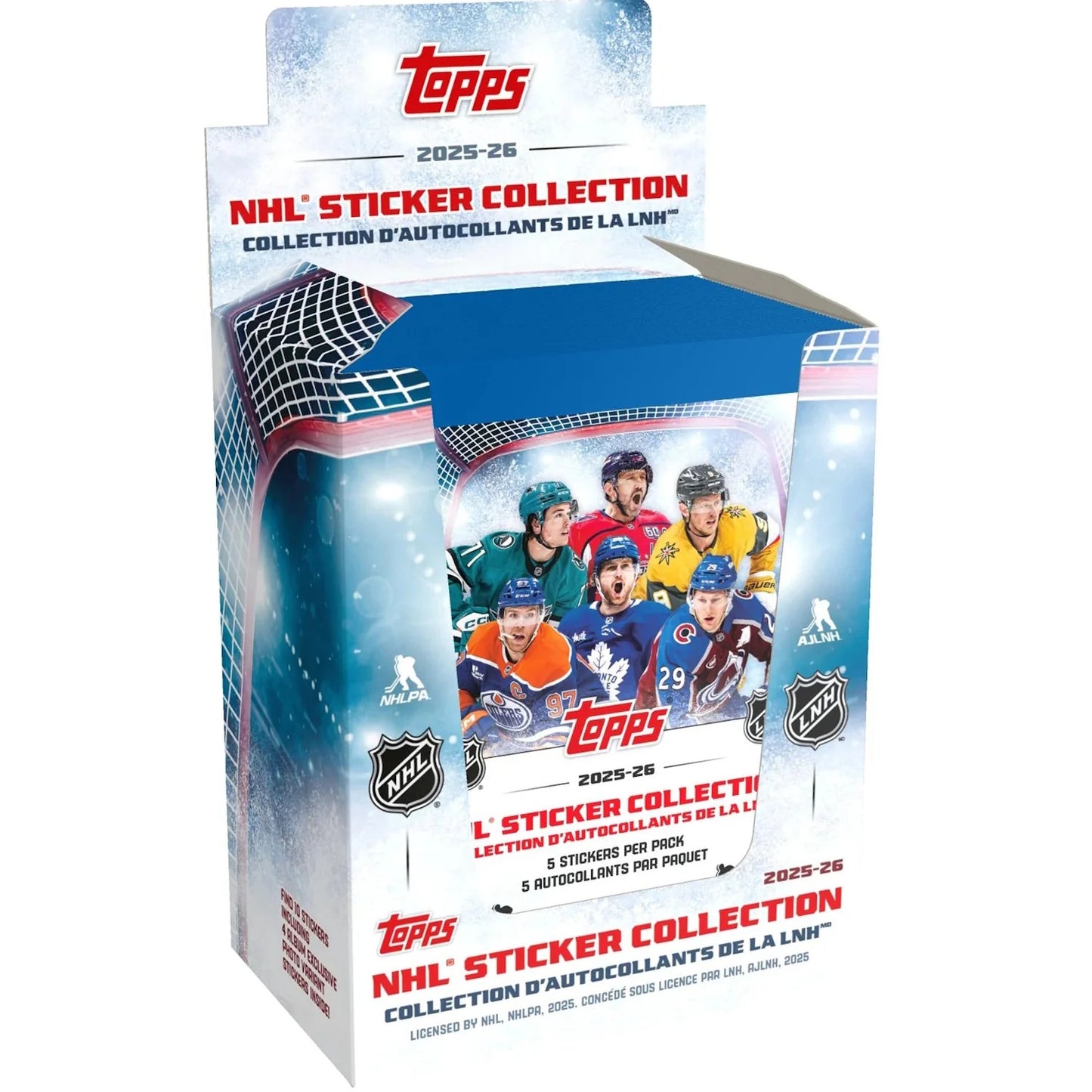 Topps - 2025 / 2026 NHL Sticker Collection Sealed Display Box (50 Packs)