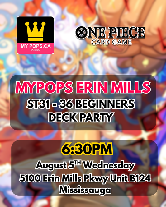 One Piece TCG - ST31-36 Beginner Deck Party - Erin Mills - Wed Aug 5th @ 6:30pm