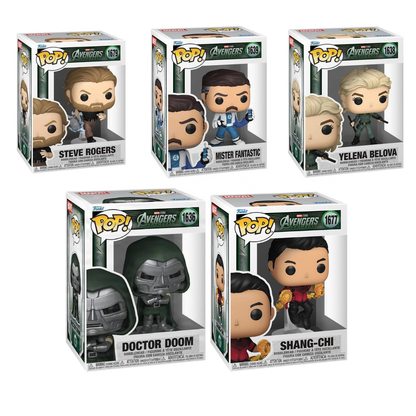 Funko Pop! Marvel: Avengers Doomsday - Steve Rogers / Mister Fantastic / Yelena Belova / Doctor Doom / Shang-Chi / Gambit / Namor / Cyclops / Magneto / Thor