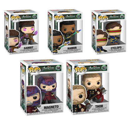 Funko Pop! Marvel: Avengers Doomsday - Steve Rogers / Mister Fantastic / Yelena Belova / Doctor Doom / Shang-Chi / Gambit / Namor / Cyclops / Magneto / Thor