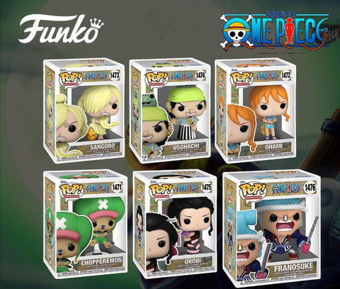 Funko Pop! Anime One Piece Franosuke - Chopperemon - Onami - Usohachi - Sangoro - Orobi