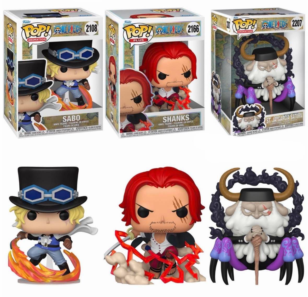 Funko Pop! Anime: One Piece - Sabo / Plus! Shanks / Jumbo 10" St. Jaygarcia Saturn