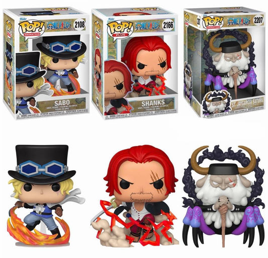 Funko Pop! Anime: One Piece - Sabo / Plus! Shanks / Jumbo 10" St. Jaygarcia Saturn