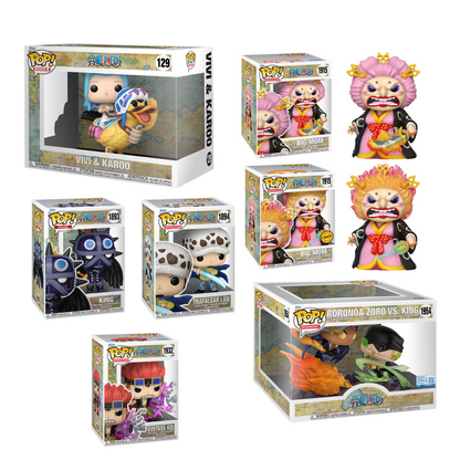Funko Pop! Anime: One Piece - Vivi & Karoo / King / Eustass Kid / Trafalgar Law / Big Mom / Roronoa Zoro Vs. King