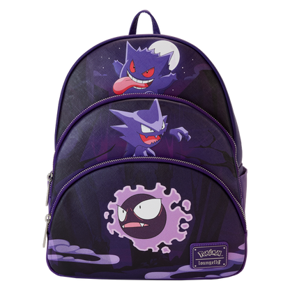 LOUNGEFLY POKEMON GENGAR EVOLUTION TRIPLE POCKET Cosplay Mini-Backpack