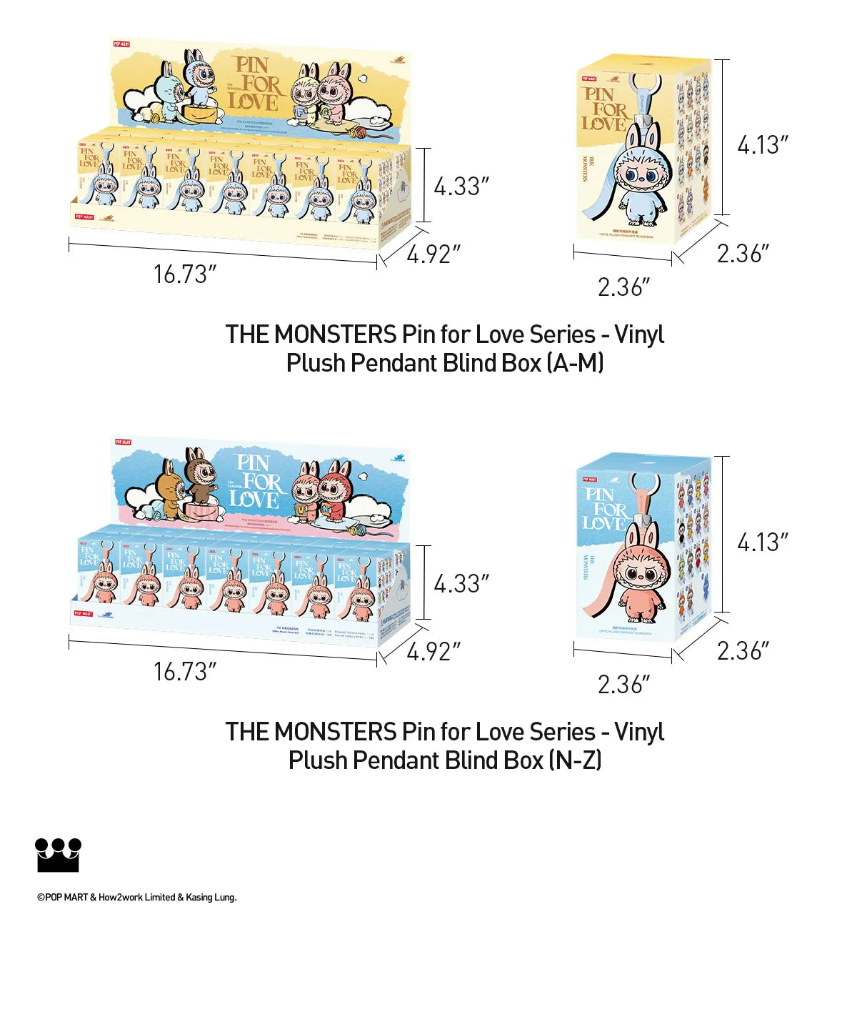 PopMart: The Monsters (Labubu) - Pin for Love Series (N-Z) Vinyl PopMart: The Monsters (Labubu) - Pin for Love Series (N-Z) Vinyl