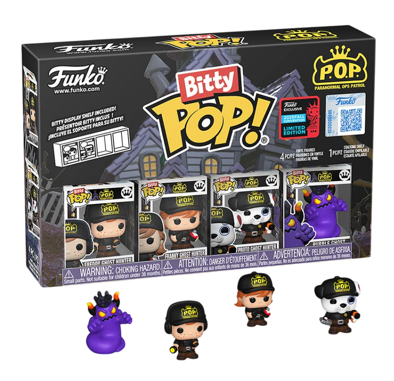 Funko Pop! Bitty Pop - Paranormal Ops Patrol 4pk [Shared Convention Sticker 2025 NYCC] *PREORDER*