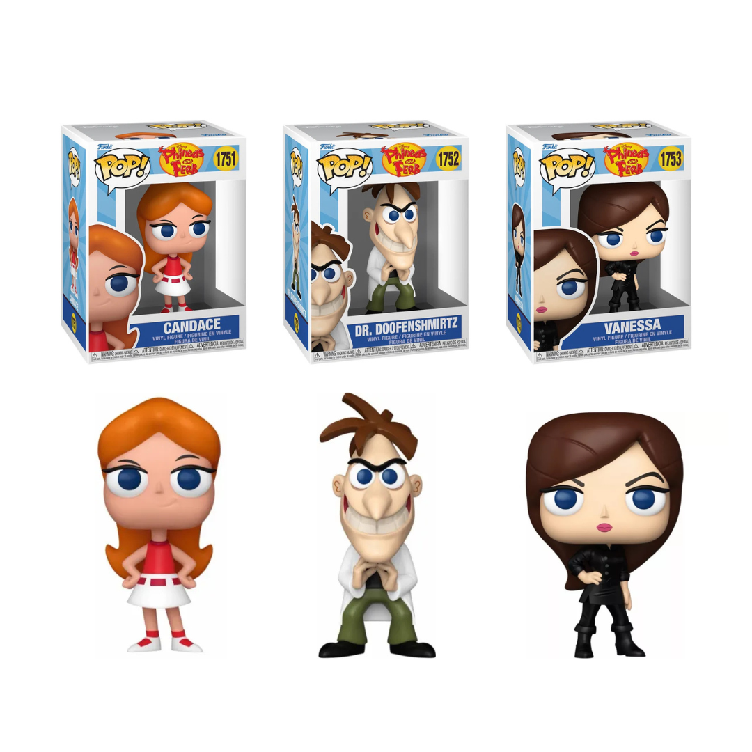 Funko Pop! Animation: Phineas & Ferb - Candace / Dr. Doofenshmirtz / Vanessa *PREORDER*