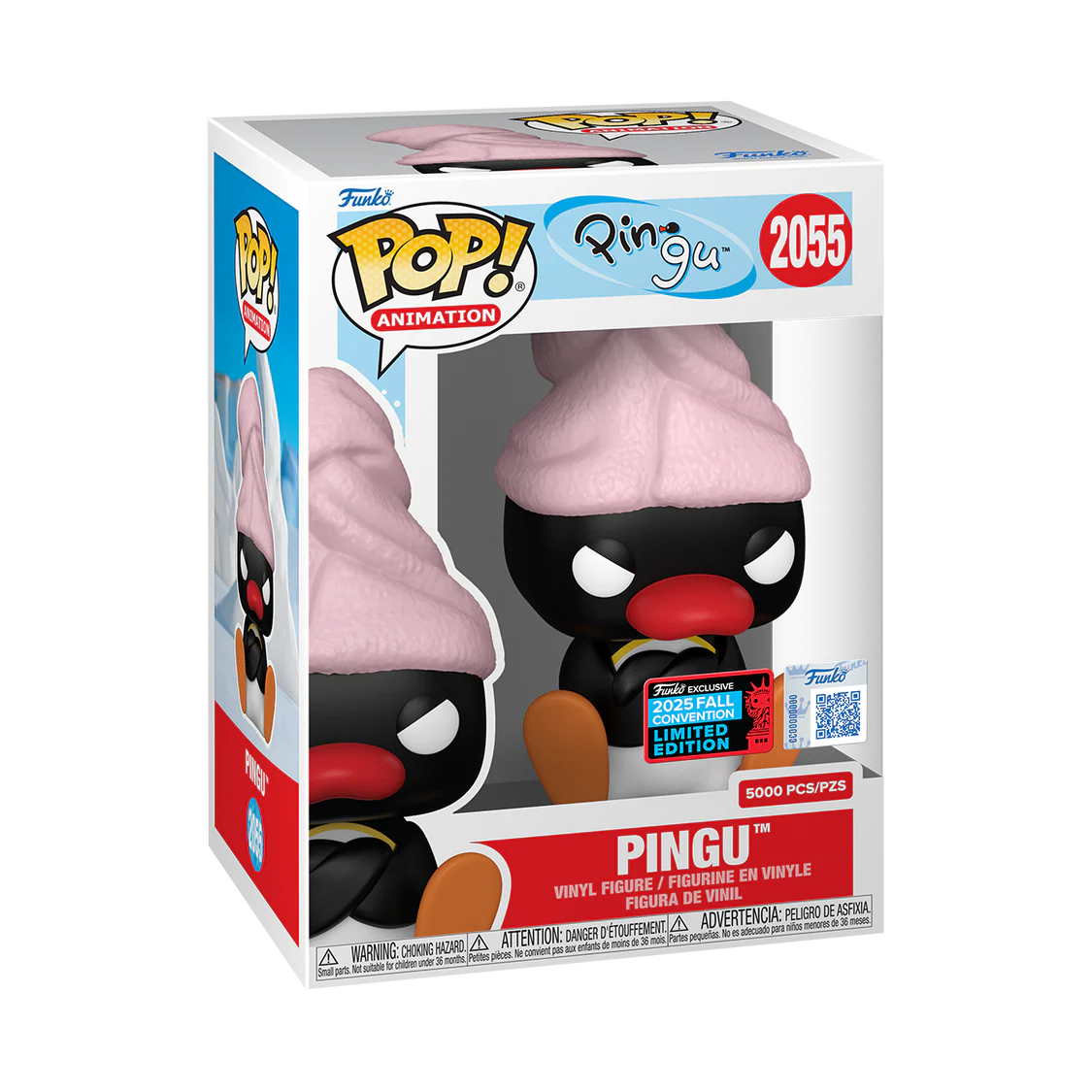 Funko Pop! Animation: Pingu - Pingu #2055 [Shared Convention Sticker 2025 NYCC - Limited Edition 5,000pcs]