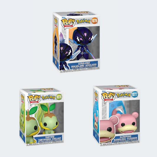 Funko Pop! Games: Pokemon - Ceruledge / Turtwig / Slowpoke