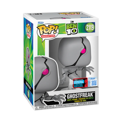 Funko Pop! Animation: Ben 10 - Ghostfreak #2119 [Shared Convention Sticker 2025 NYCC] *PREORDER*