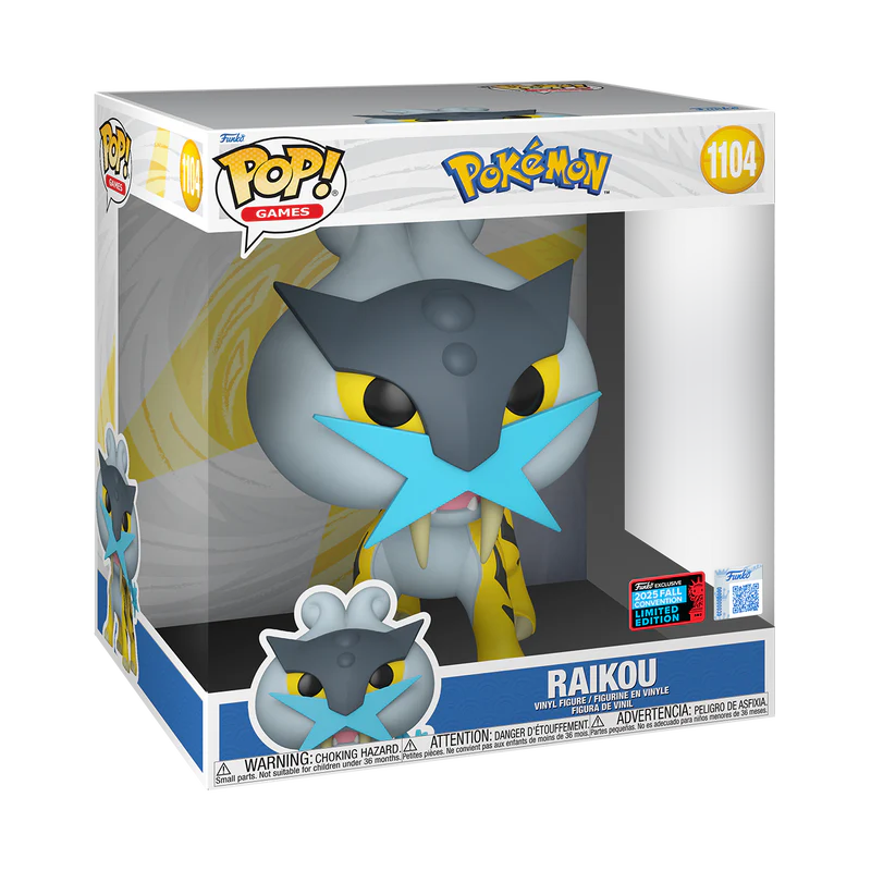 Funko Pop! Games: Pokemon - Raikou (Jumbo) #1104 [Shared Convention Sticker 2025 NYCC] *PREORDER*