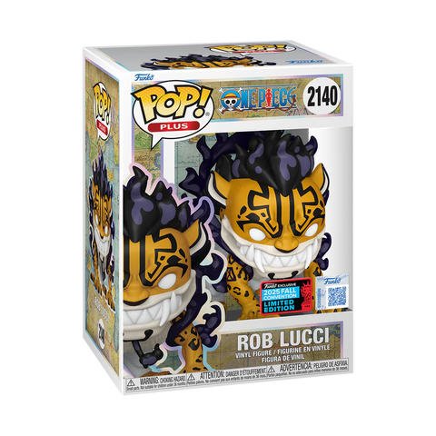 Funko Pop! Anime: One Piece - Rob Lucci (Awakened) #2140 [Shared Convention Sticker 2025 NYCC] *PREORDER*