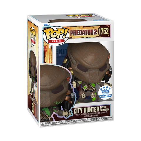 Funko Pop! Plus PREDATOR 2 City Hunter (Battle Damaged) FUNKO SHOP EXCLUSIVE #1752 *PREORDER*