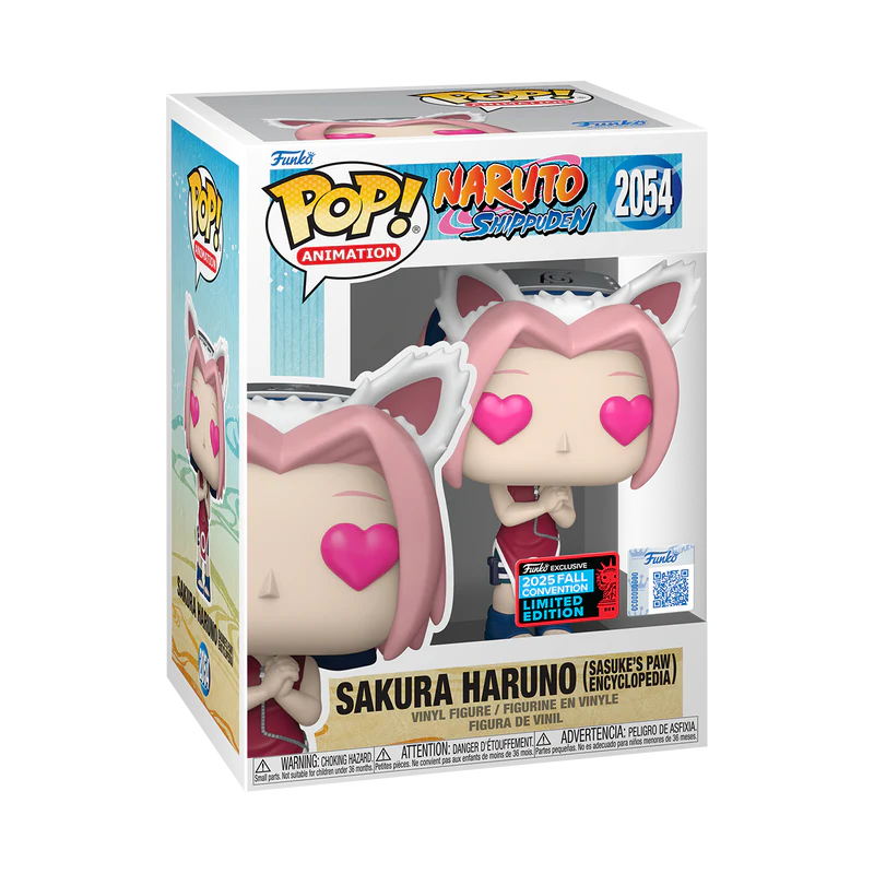 Funko Pop! Anime: Naruto Shippuden - Sakura (Sasuke's Paw Encyclopedia) #2054 [Shared Convention Sticker 2025 NYCC] *PREORDER*