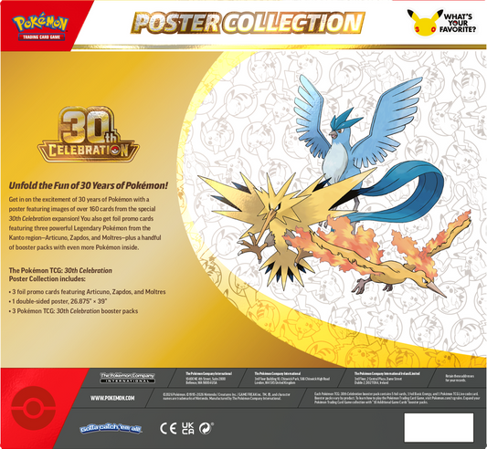 Pokemon TCG: 30th Celebration - Poster Collection Box Set *PREORDER*