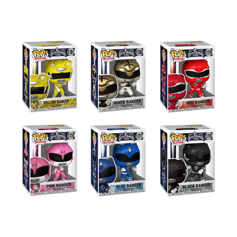 Funko Pop! Movies: Power Rangers - Yellow [GITD] / White / Red / Pink / Blue / Black *PREORDER*