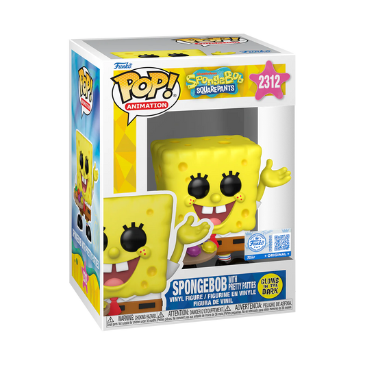 Funko Pop! Television: Spongebob Squarepants - Spongebob with Pretty Patties #2312 [Funko Special Edition - Glow-In-The-Dark] *PREORDER*