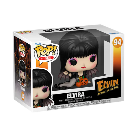 Funko Pop! Icons: Mistress Of The Dark - Elvira (with Pumpkins) #94