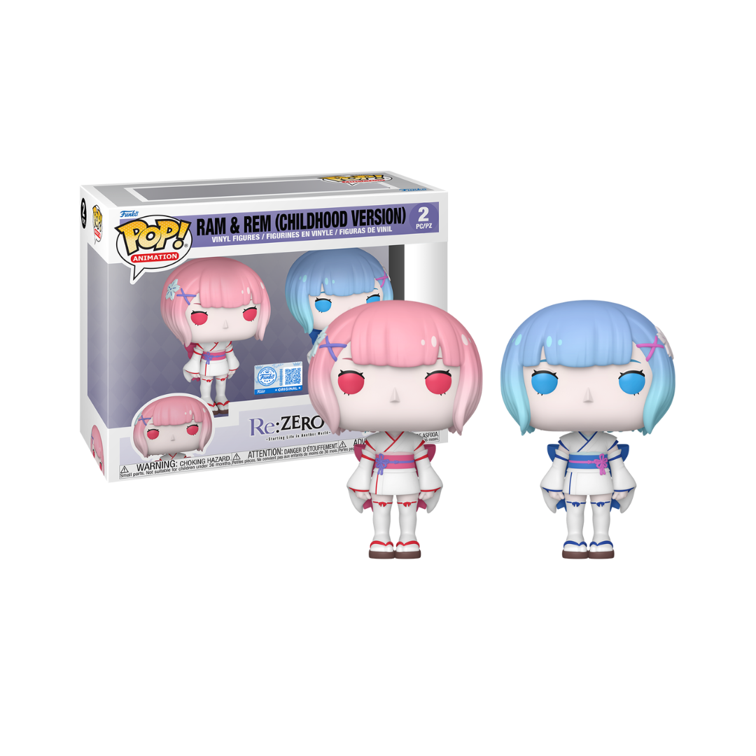 Funko Pop! Anime: Re:Zero - Ram & Rem (Childhood Version) 2pk [Funko Special Edition] *PREORDER*
