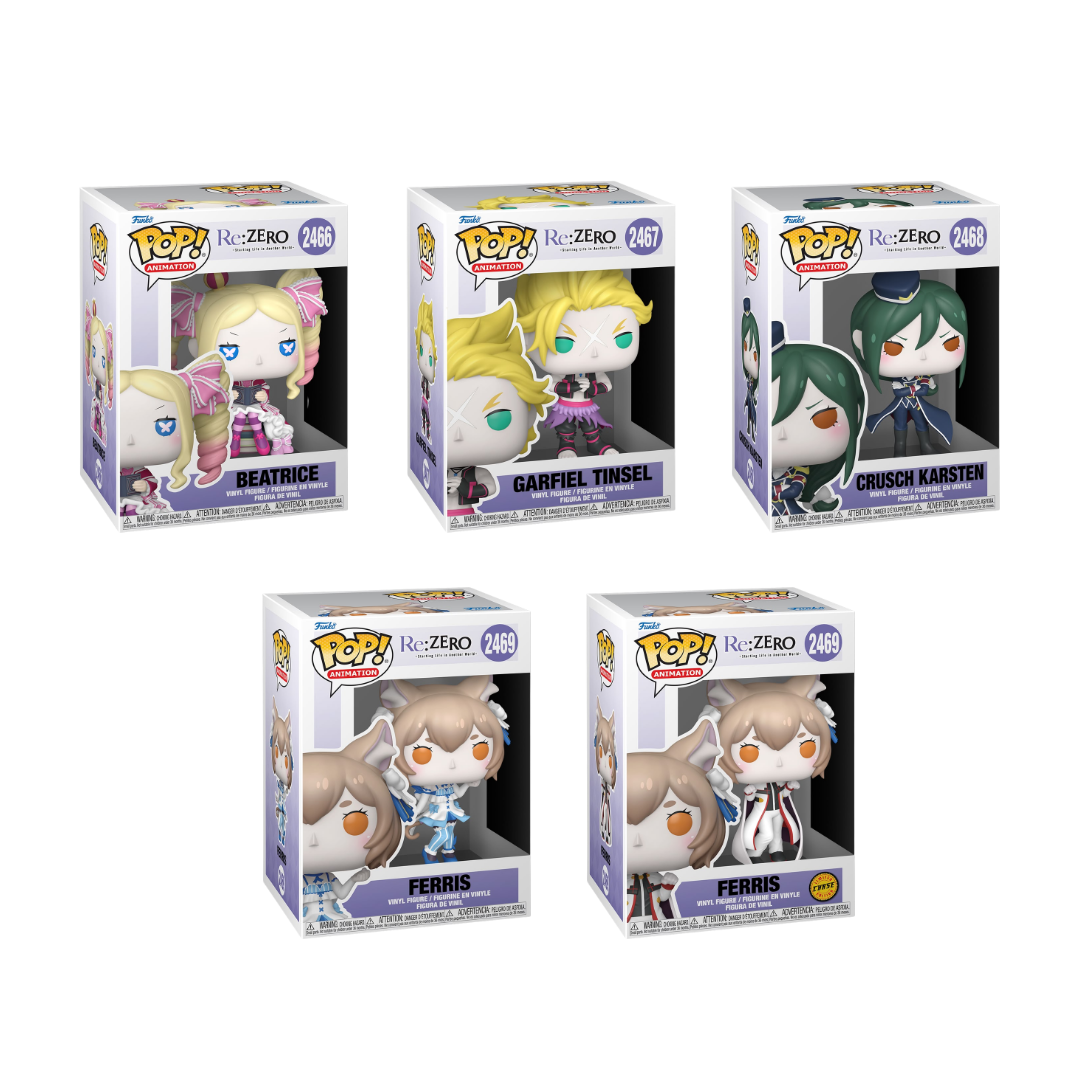 Funko Pop! Anime: Re:Zero - Beatrice / Garfiel Tinsel / Crusch Karsten / Ferris *PREORDER*