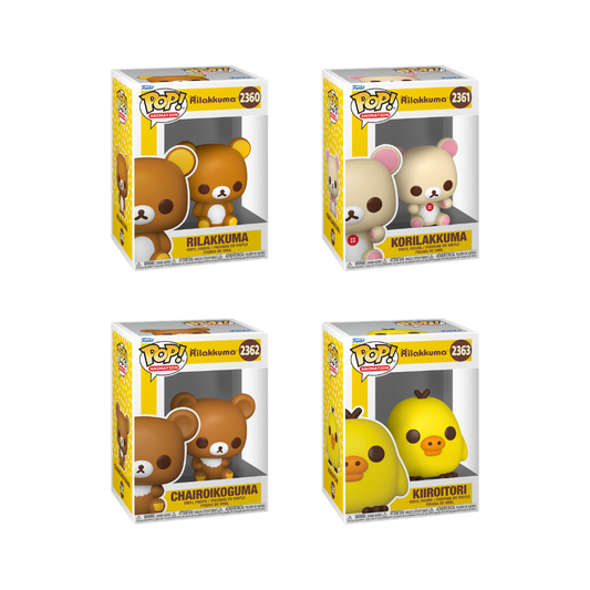 Funko Pop! Animation: Rilakkuma - Rilakkuma / Korilakkuma / Chairoikoguma / Kiiroitori *PREORDER*