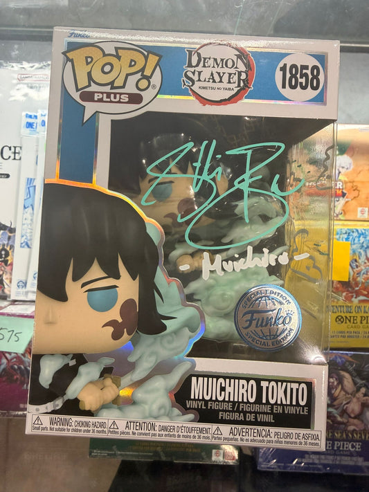 Funko Pop! Anime: Demon Slayer - Muichiro Tokito #1858 [Funko Special Edition] SIGNED BY GRIFFIN BURNS