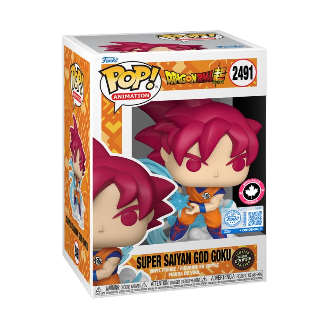 Funko Pop! Anime: Dragon Ball Super - Super Saiyan God Goku #2491 [MyPops Canada Exclusive] *PREORDER*