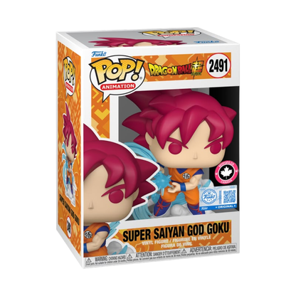 Funko Pop! Anime: Dragon Ball Super - Super Saiyan God Goku #2491 [MyPops Canada Exclusive] *PREORDER*