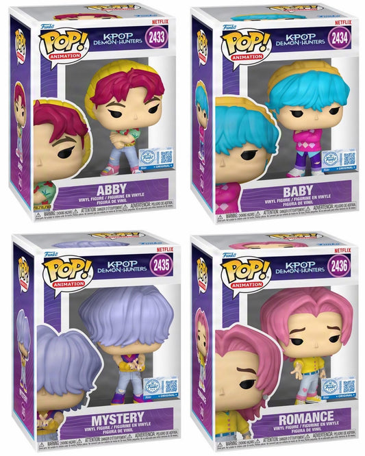 Funko Pop! Movies: K-Pop Demon Hunters (Saja Boys) - Abby / Baby / Mystery / Romance *PREORDER*