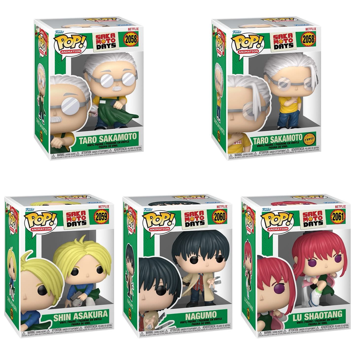Funko Pop! Anime: Sakamoto Days - Taro Sakamoto / Shin Asakura / Nagumo / Lu Shaotang