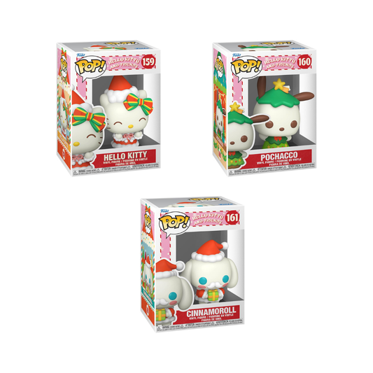 Funko Pop! Sanrio: Hello Kitty And Friends (Holiday) - Hello Kitty / Pochacco / Cinnamoroll *PREORDER*