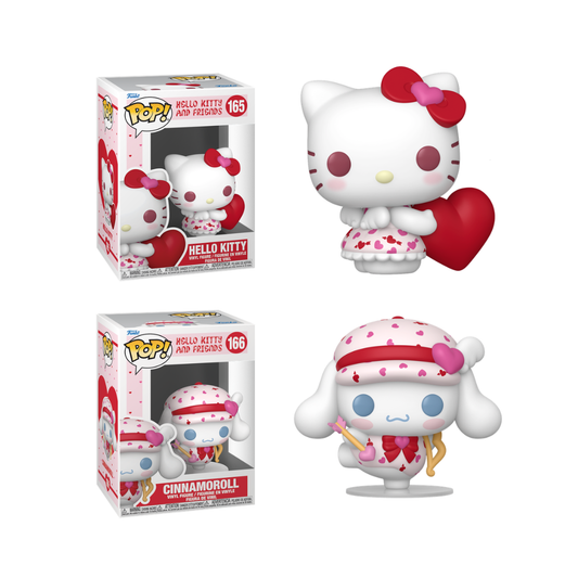 Funko Pop! Sanrio (Valentine Heart Outfit) - Hello Kitty #165 / Cinnamoroll #166 *PREORDER*